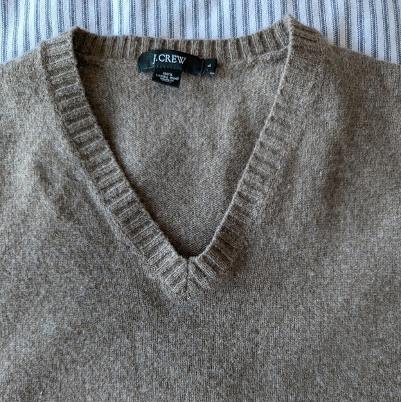 J. Crew wool sweater vest brown sz L - Picture 4 of 4